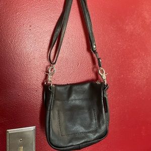 Black Purse with metal Skulls and Cross Bones